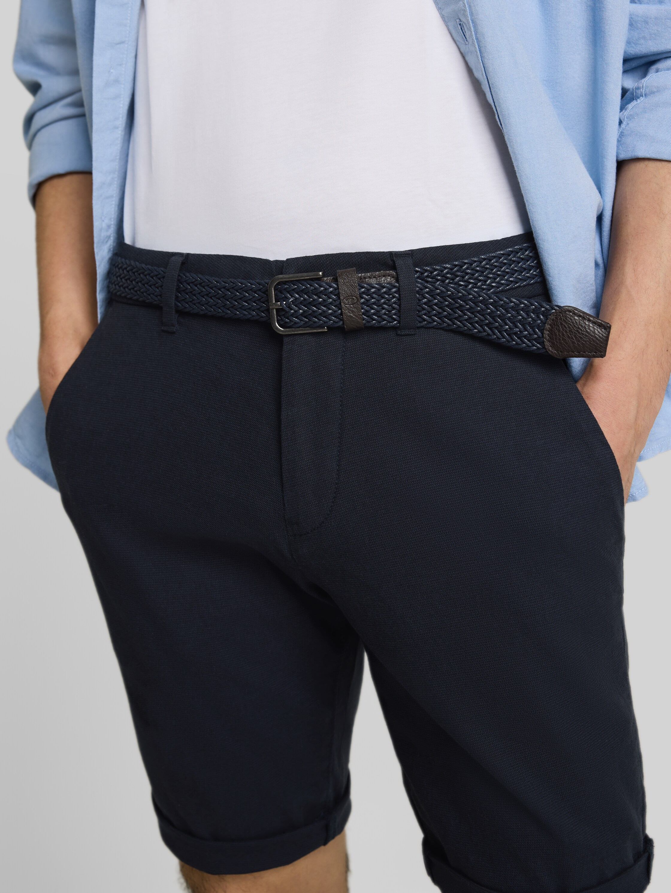 Tapered чино къси панталони Slim - Image 6