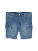 Ausgewählt, Plus Size - Cargo Jeans Shorts von Tom Tailor, blau