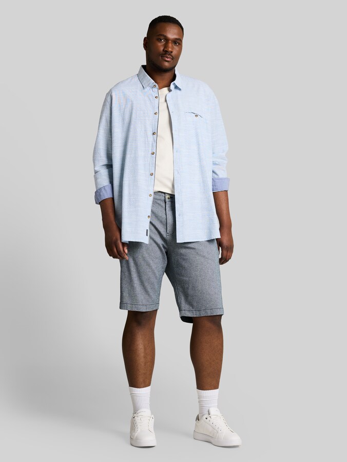 Plus Size - Chino Shorts mit Stretch von Men Plus Size, navy structure