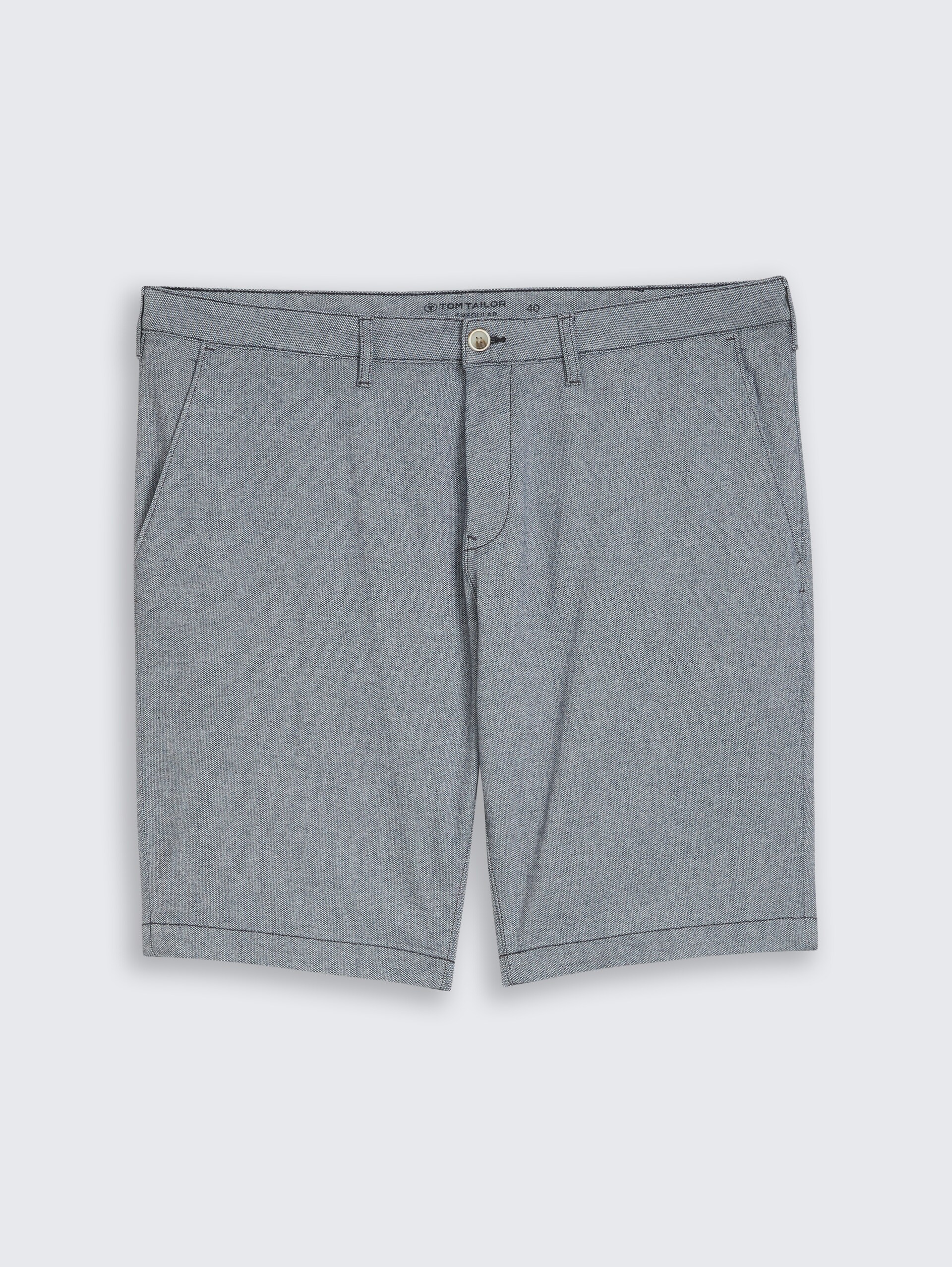 Plus Size - Stretch Chino Shorts - navy structure - Front product view