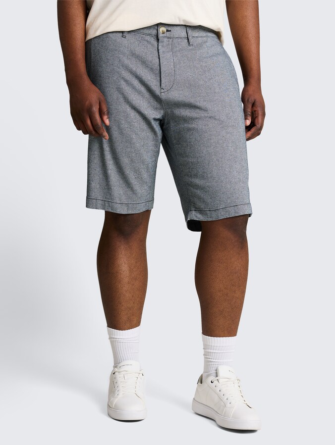 Plus Size - Chino Shorts mit Stretch von Men Plus Size, navy structure