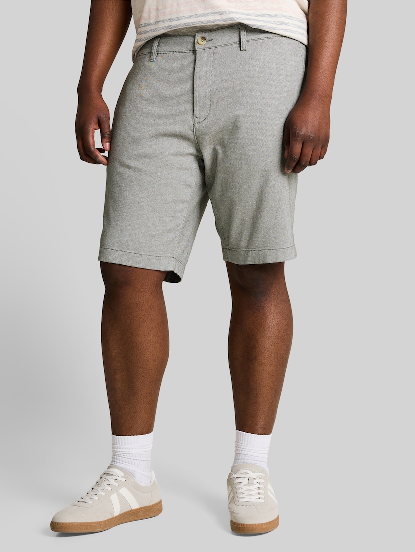 Plus Size - Chino Shorts mit Stretch von Men Plus Size, deep leaf green structure