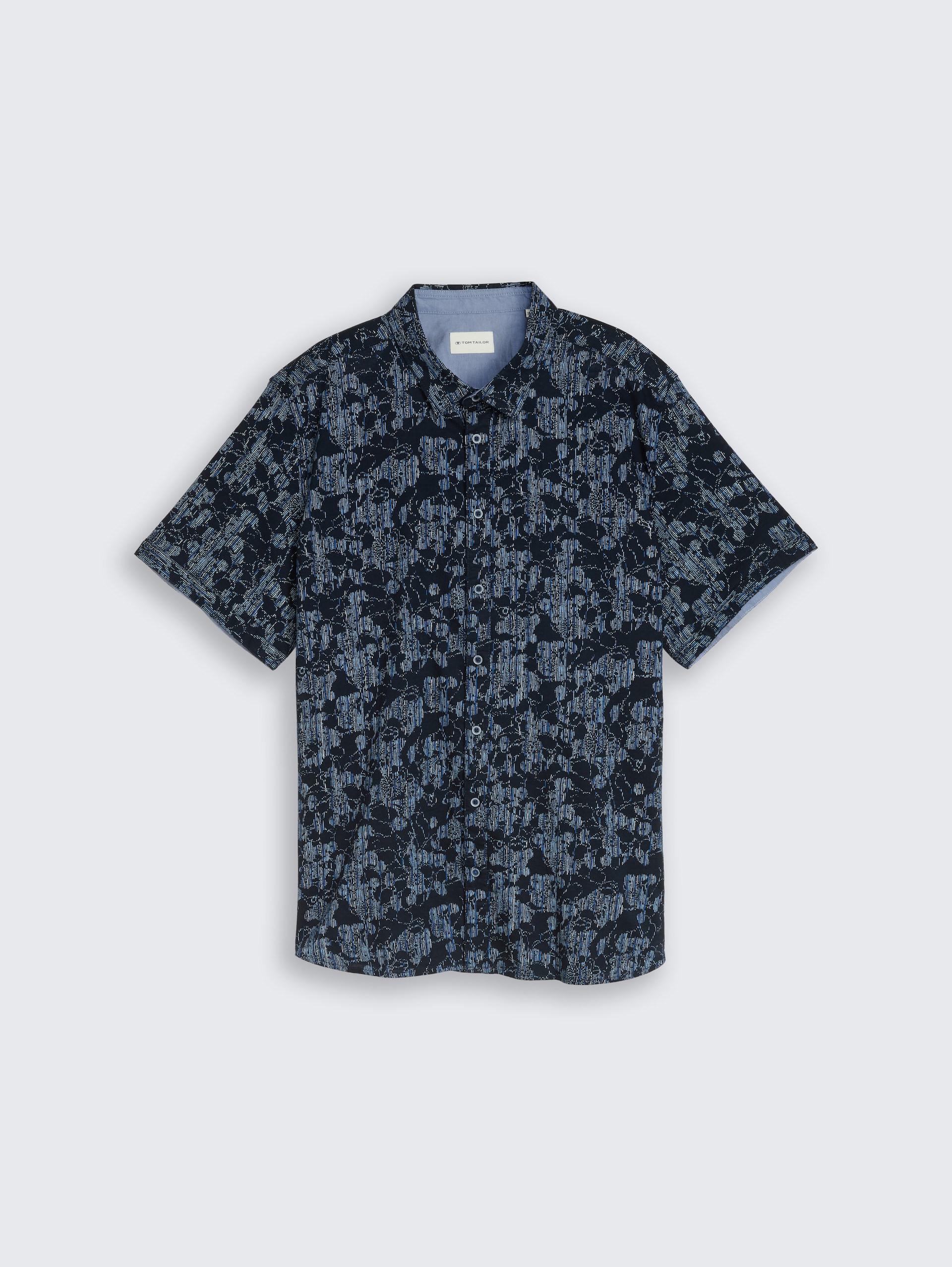 Plus Size - Kurzarmhemd mit Muster - navy irregular design - Vorder-Produkt-Ansicht