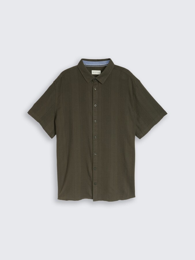 Plus Size - Kurzarmhemd aus Baumwolle von Men Plus Size, deep leaf green
