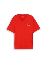 Ausgewählt, Plus Size - T-Shirt mit Print von Tom Tailor, rot