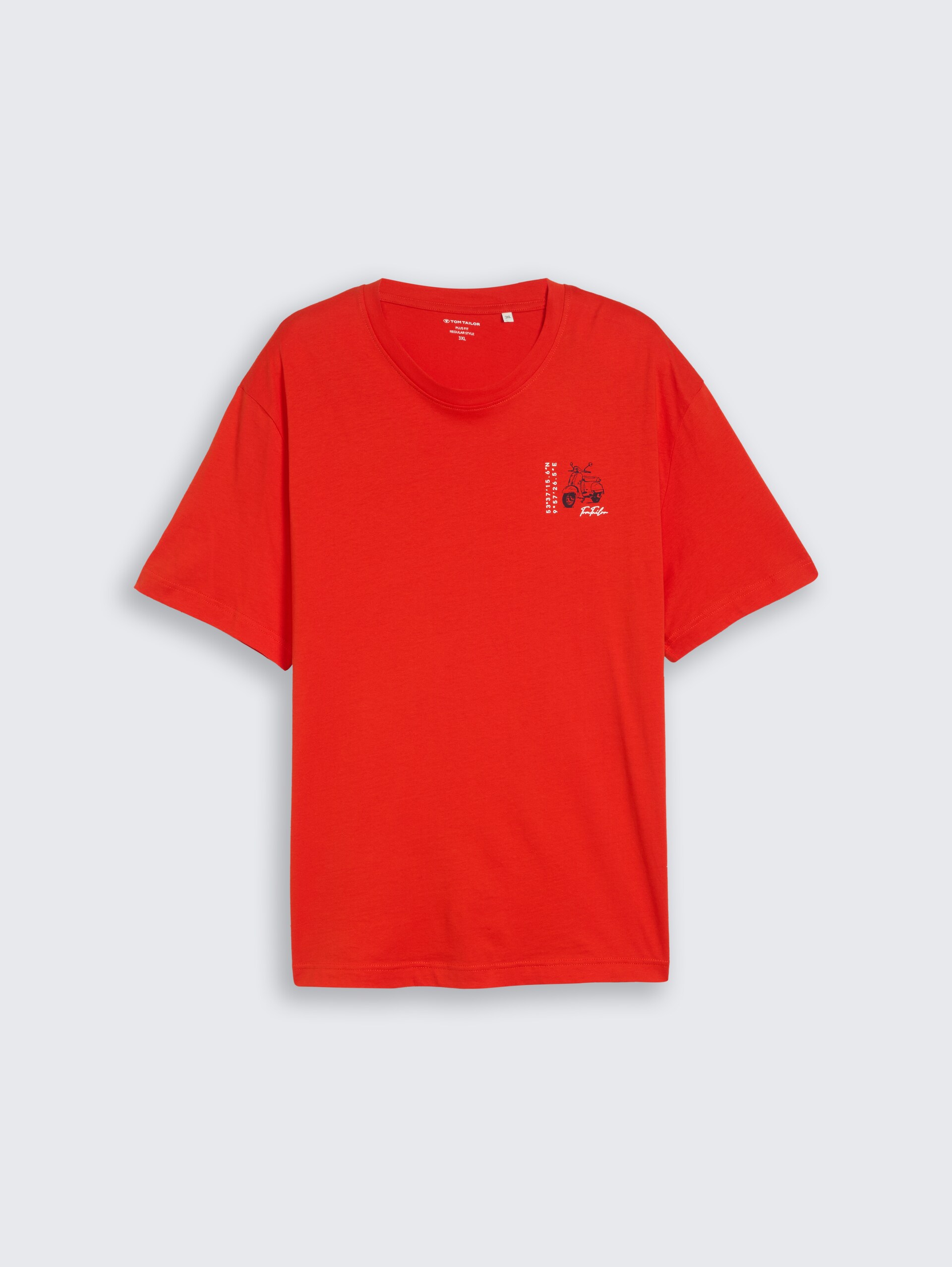 Plus Size - T-Shirt mit Print - orange red - Vorder-Produkt-Ansicht