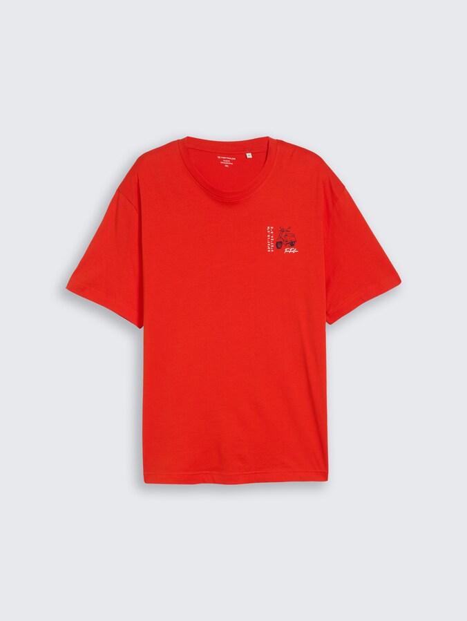Plus Size - T-Shirt mit Print von Men Plus Size, orange red