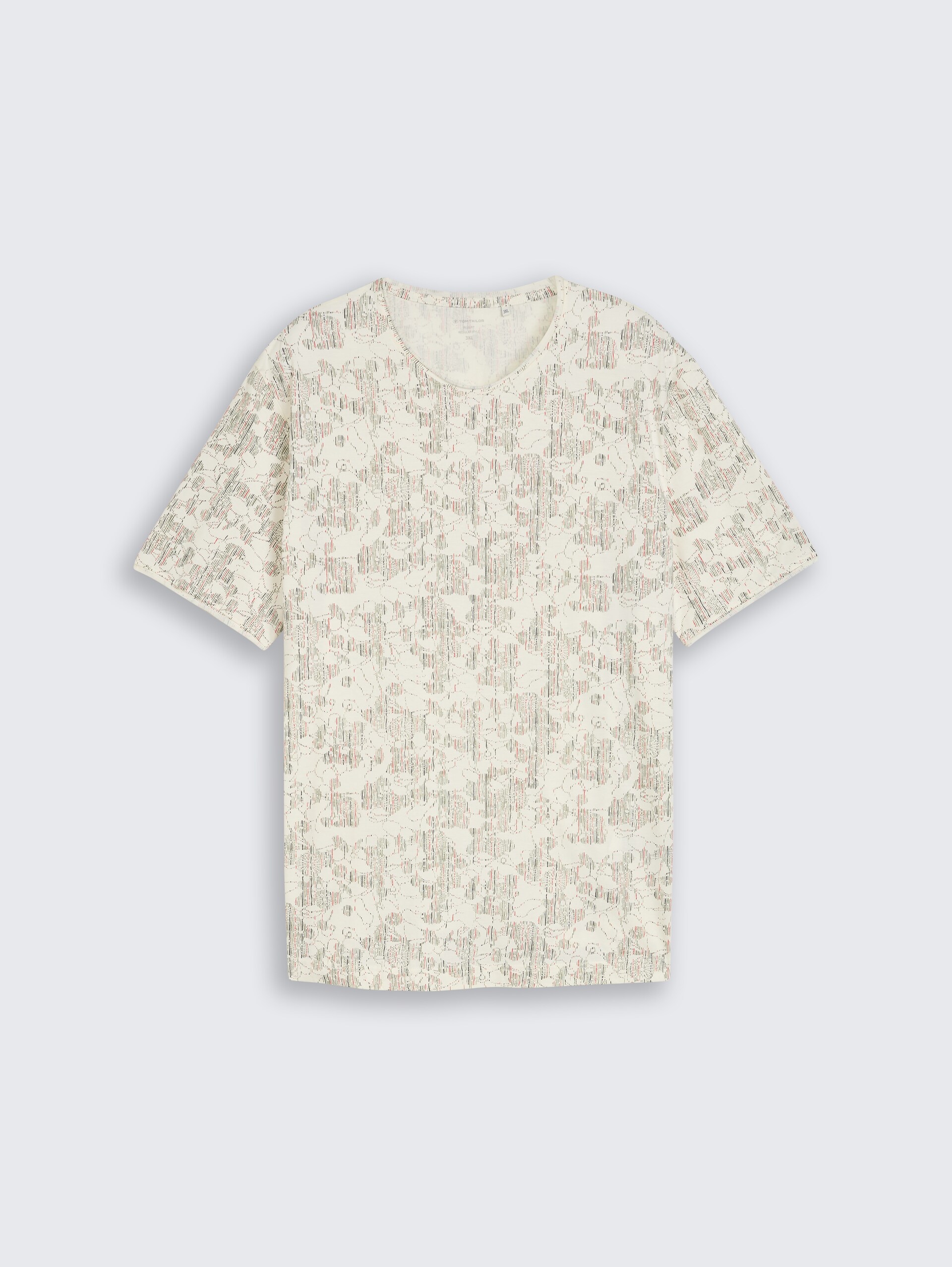 Plus Size - T-shirt met all-over print - off white irregular design - Product vooraanzicht