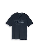 Nicht ausgewählt, Plus Size - Henley T-Shirt im Used-Look von Tom Tailor, blau