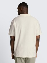 Plus Size - Poloshirt mit Ottoman-Struktur - Gardenia White
