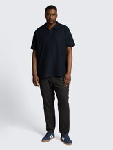 Plus Size - Polo à texture ottomane - sky captain blue