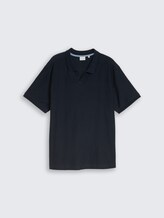 Plus Size - Polo à texture ottomane - sky captain blue