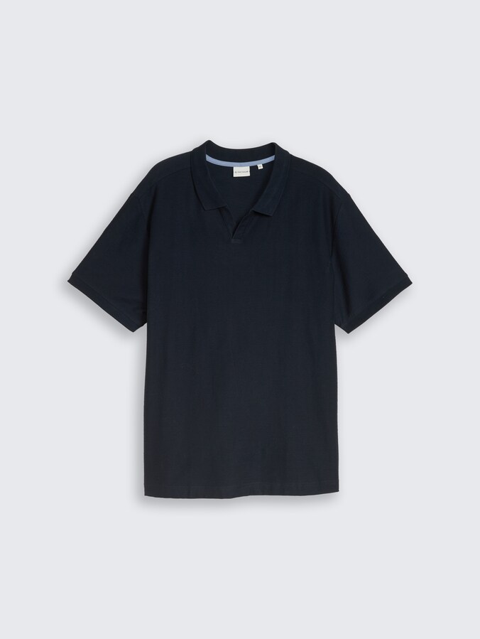 Plus Size - Poloshirt mit Ottoman-Struktur von Men Plus Size, sky captain blue