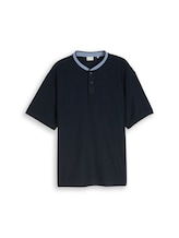 Nicht ausgewählt, Plus Size - Poloshirt mit Stehkragen von Tom Tailor, blau