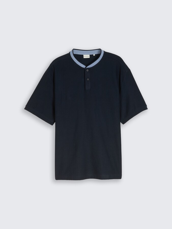 Plus Size - Poloshirt mit Stehkragen von Men Plus Size, sky captain blue