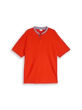 Nicht ausgewählt, Plus Size - Poloshirt mit Stehkragen von Tom Tailor, rot