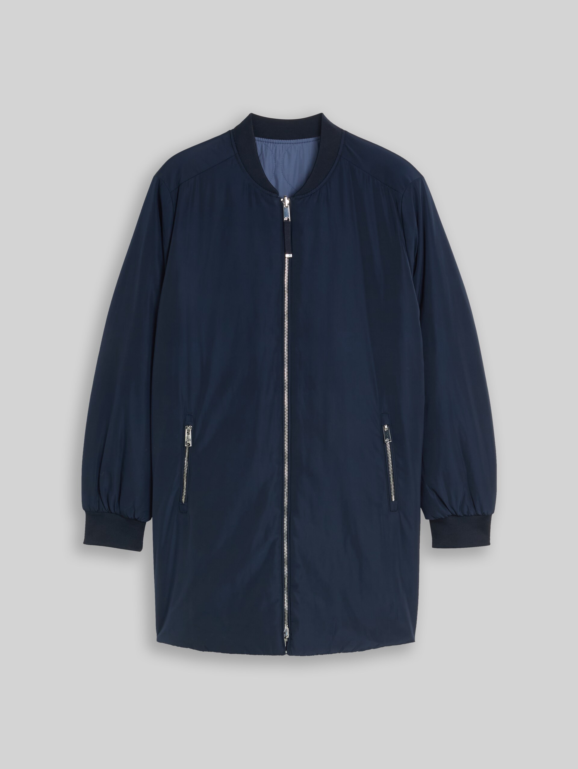 Plus Size - 2-in-1 Wendejacke mit Bomberkragen - sky captain blue - Vorder-Produkt-Ansicht