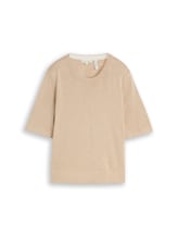 Not Selected, Knitted jumper with silk blend by Tom Tailor, beige