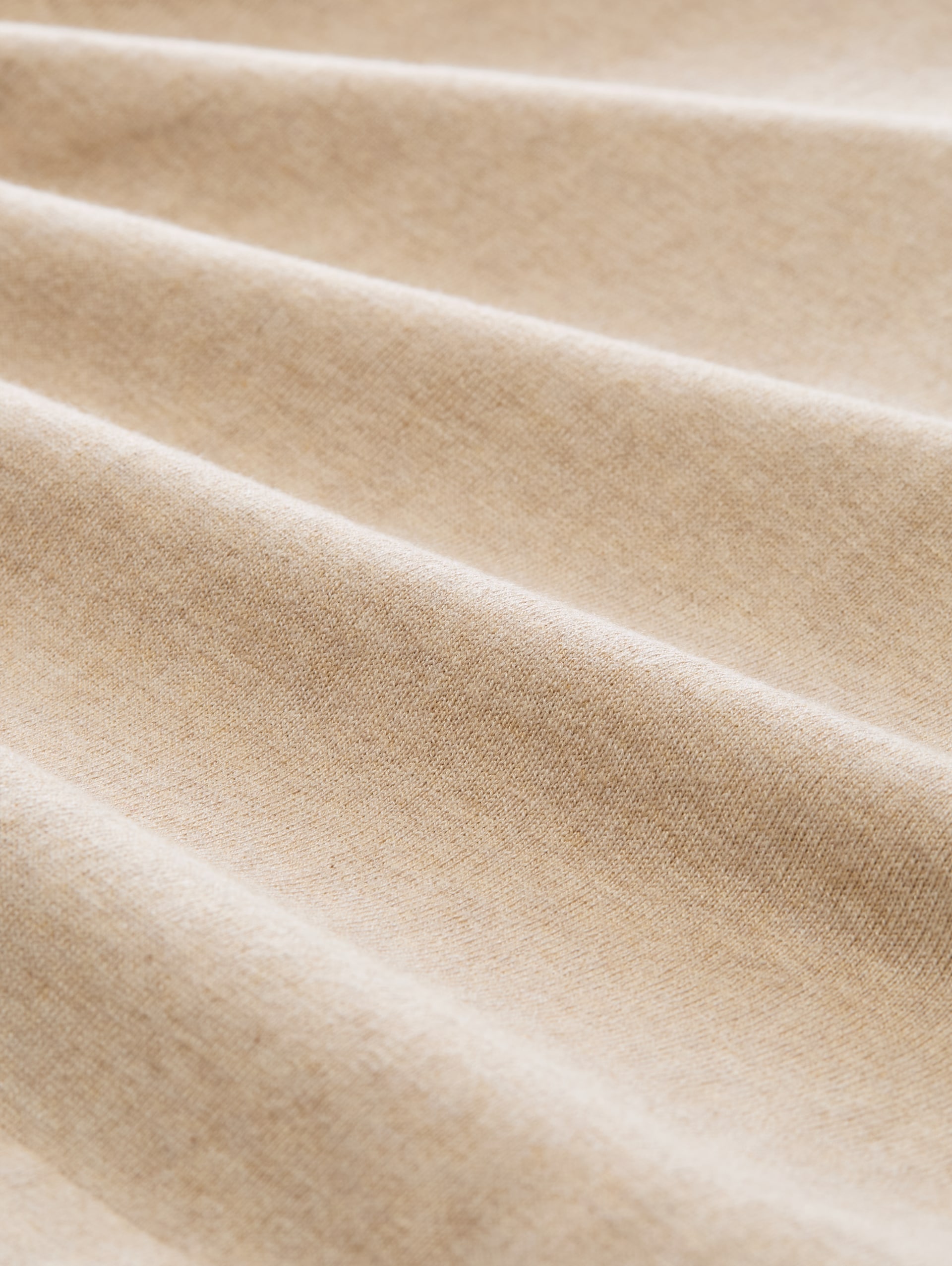 Knitted jumper with silk blend - gravel beige melange - Material view