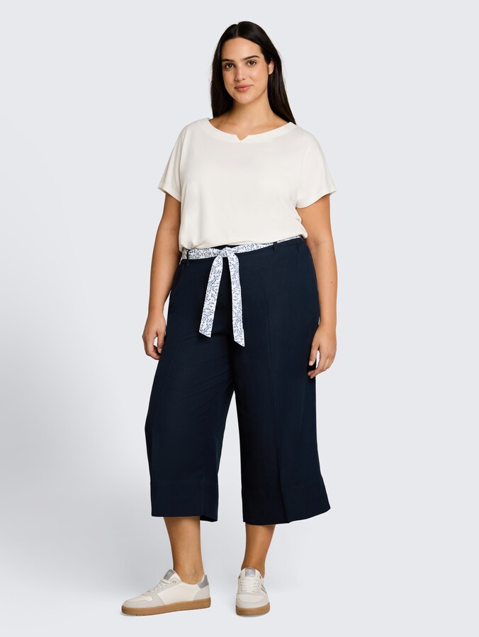 TOM TAILOR Cropped Straight Leg broek voor dames, 10668 - Sky Captain Blue, 38W / 28L