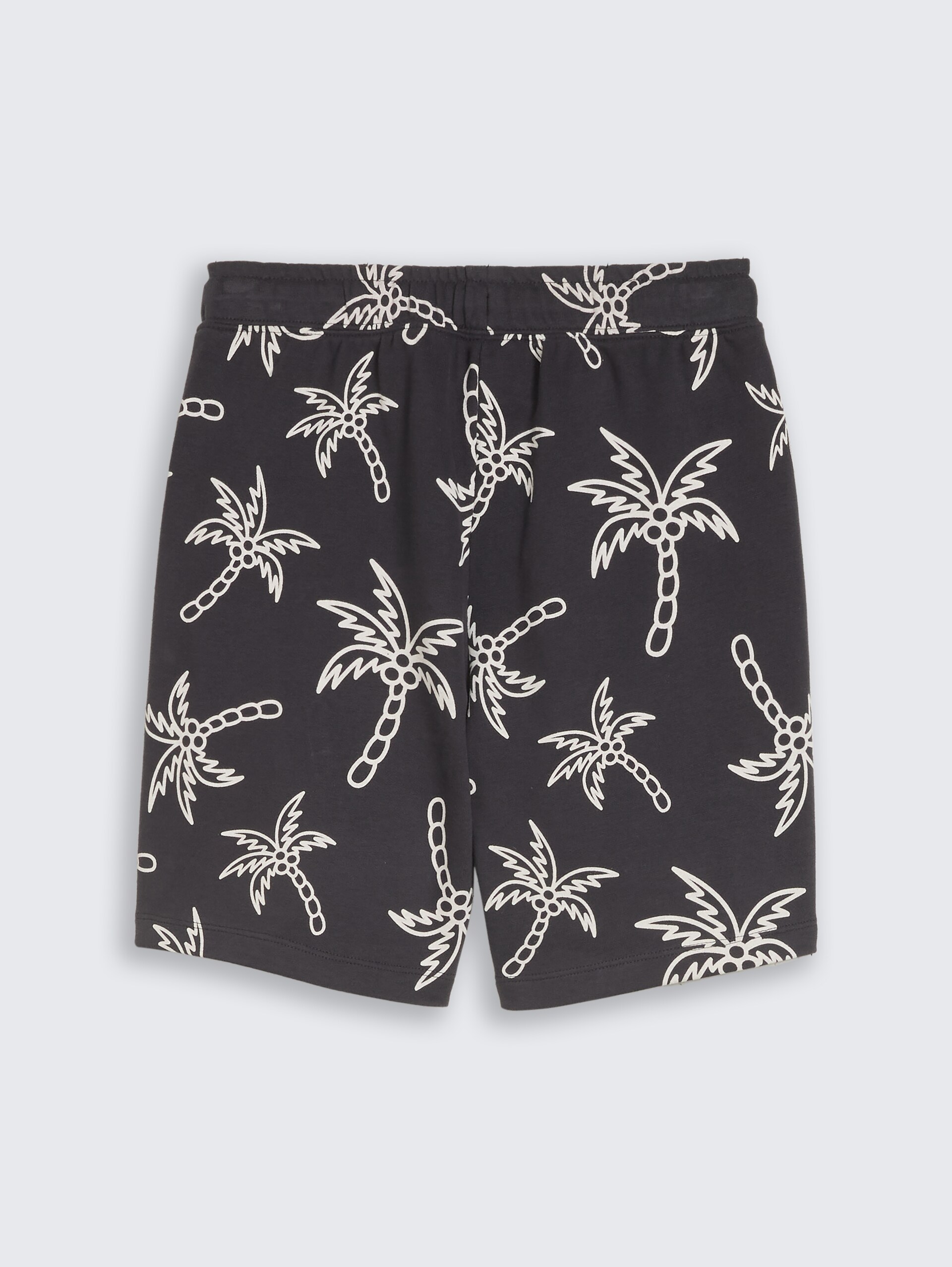 Shorts mit Muster - grey white sketched palm trees