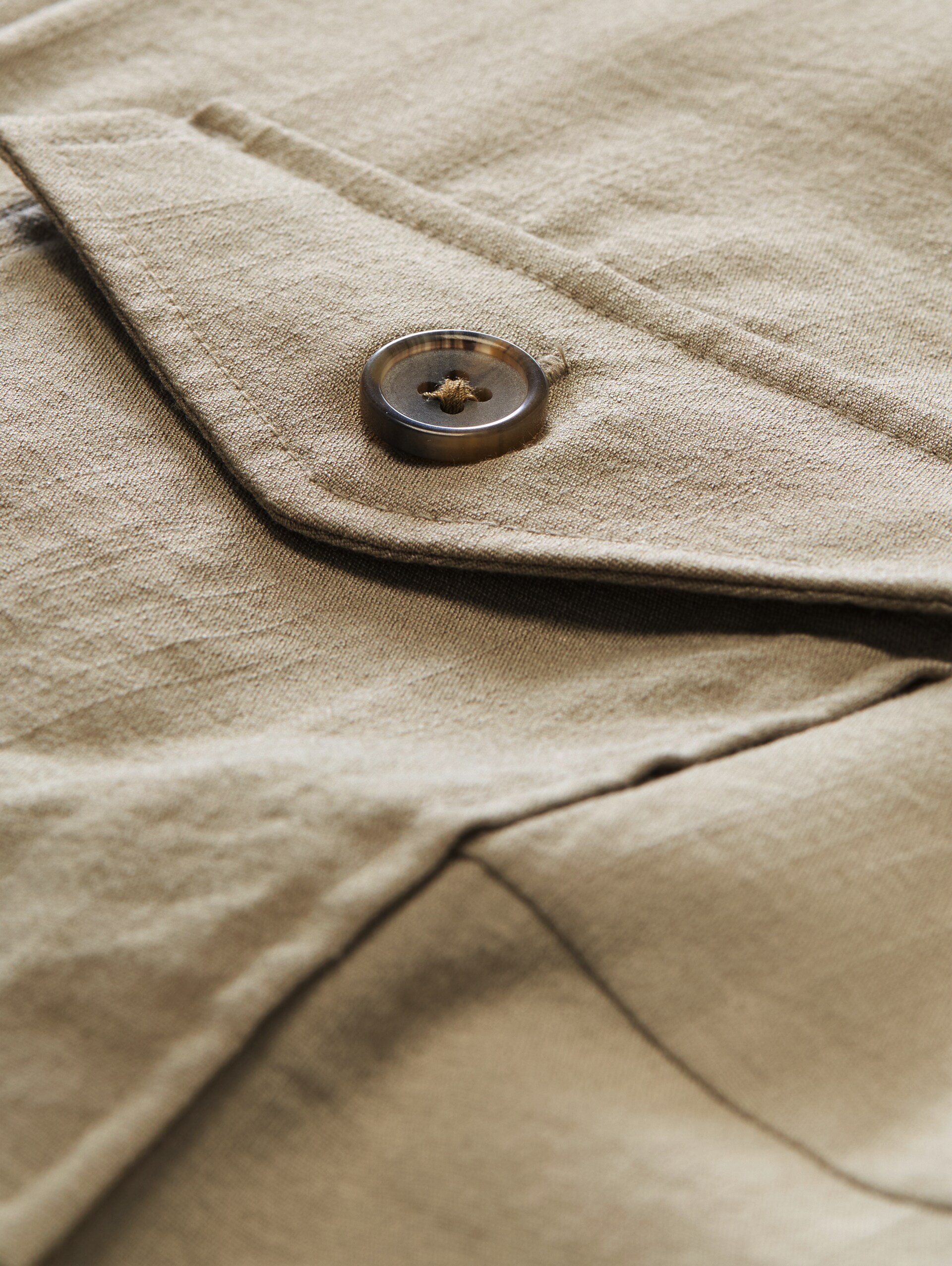 Plus Size - Regular Fit vest met borstzakken - Silver Olive