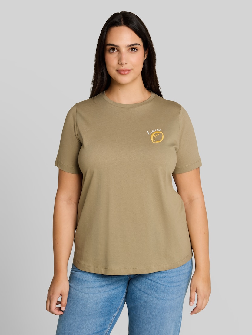 Plus Size - T-Shirt mit Print von Women Plus Size, Silver Olive