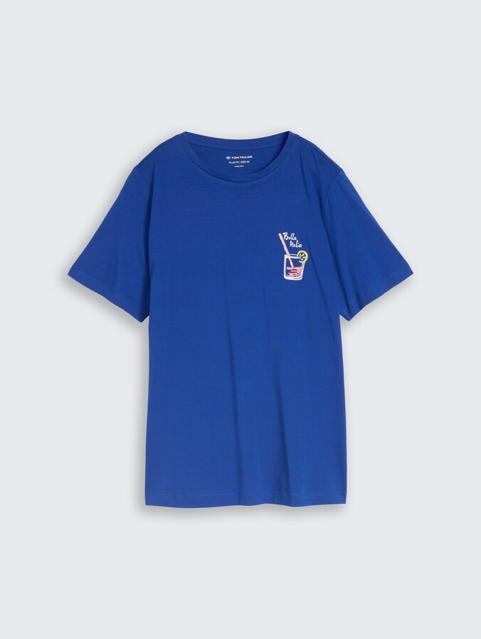 Plus Size - T-Shirt mit Print von Women Plus Size, shiny royal blue