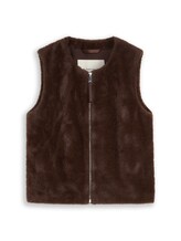 Ausgewählt, Fake-Fur Weste mit Taschen von Tom Tailor, braun