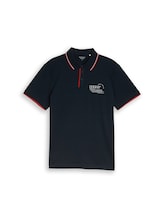 Ausgewählt, Jersey Poloshirt mit Print von Tom Tailor, blau