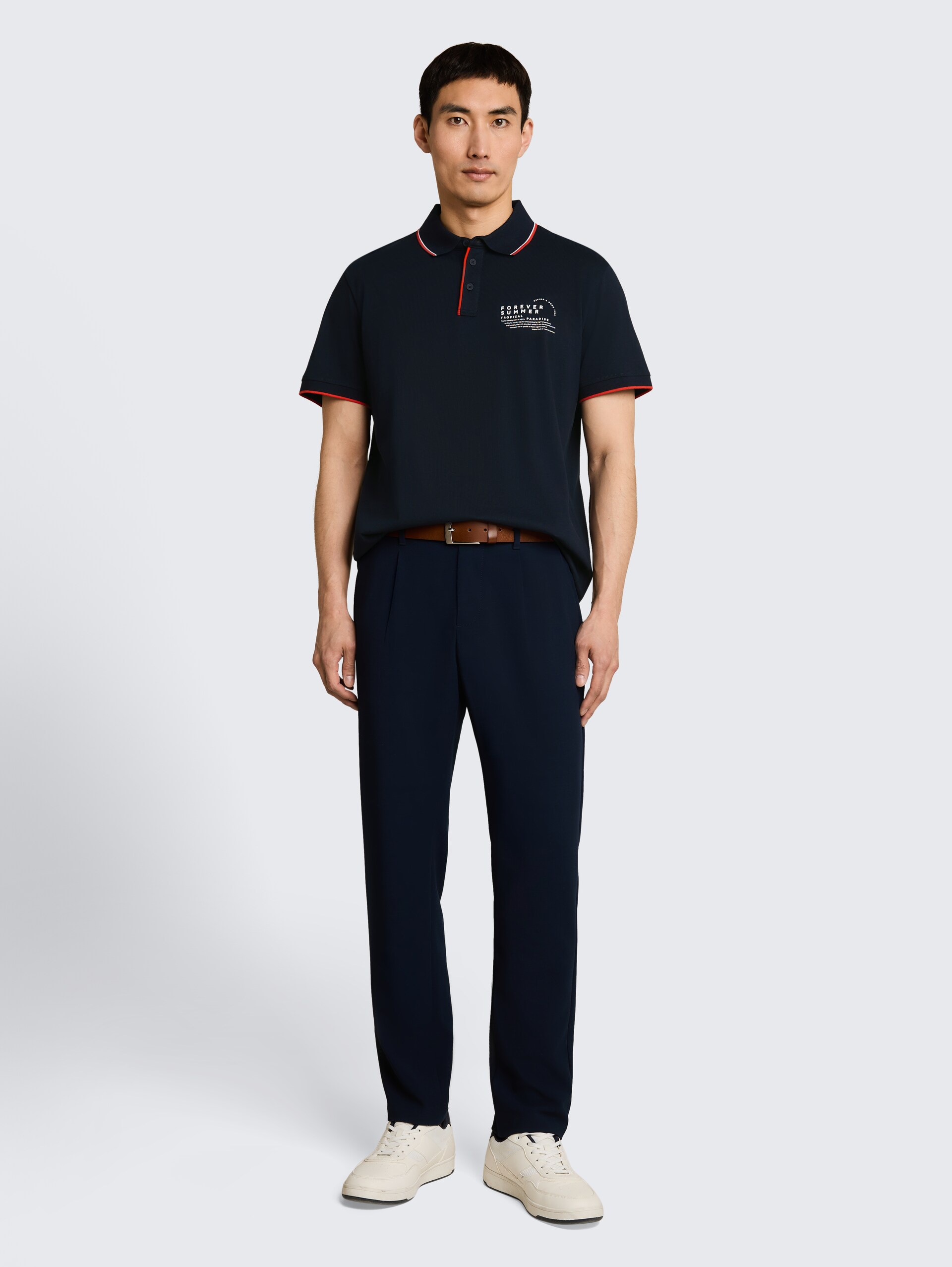 Jersey Poloshirt mit Print - sky captain blue