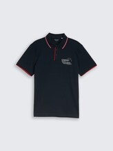 Jersey Poloshirt mit Print - sky captain blue