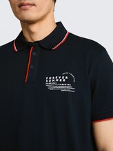 Jersey Poloshirt mit Print - sky captain blue