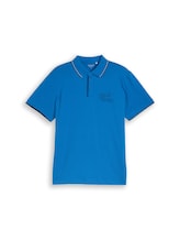 Nicht ausgewählt, Jersey Poloshirt mit Print von Tom Tailor, blau