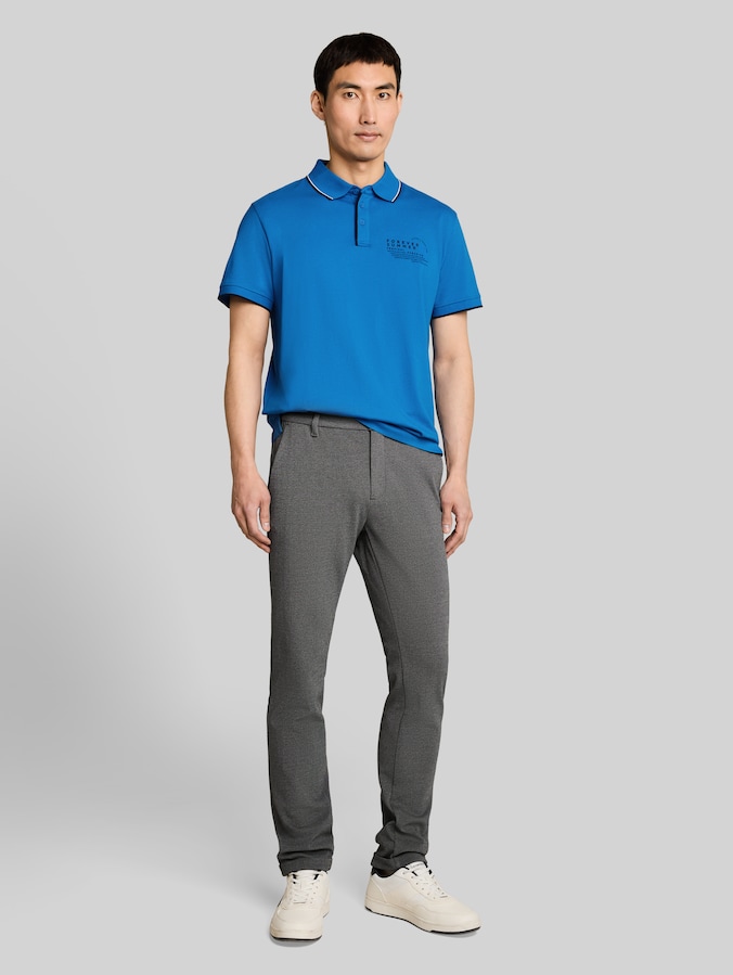 Jersey Poloshirt mit Print von Men, surf blue