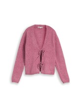 Sélectionné, Cardigan douillet avec des nœuds par Tom Tailor, rose
