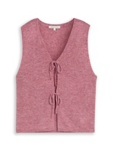 Ausgewählt, Strickweste mit Schleifen von Tom Tailor, rosa