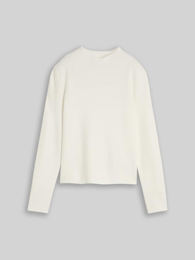 Strickpullover mit Stehkragen von Denim Female, off white