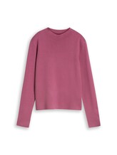 Nicht ausgewählt, Strickpullover mit Stehkragen von Tom Tailor, rosa