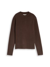 Nicht ausgewählt, Strickpullover mit Stehkragen von Tom Tailor, braun