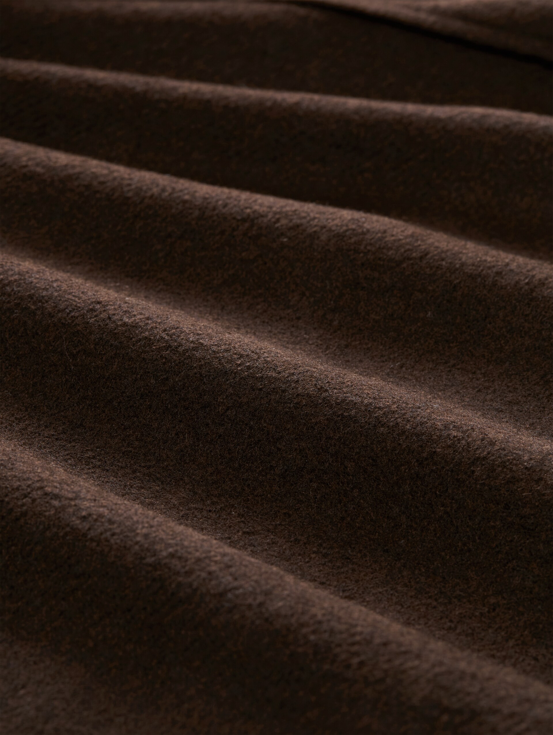 Caban met losse pasvorm - cool dark brown melange - Detailaanzicht product