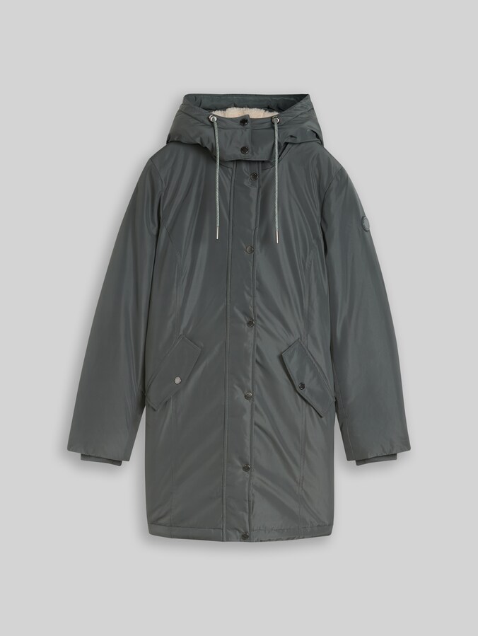 Winter Parka mit abnehmbarer Kapuze von Women, Darkest Olive