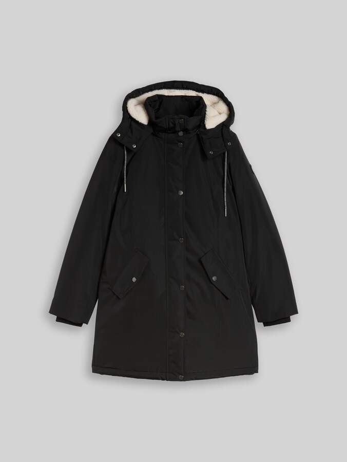 Winterparka met afneembare capuchon door Women, deep black