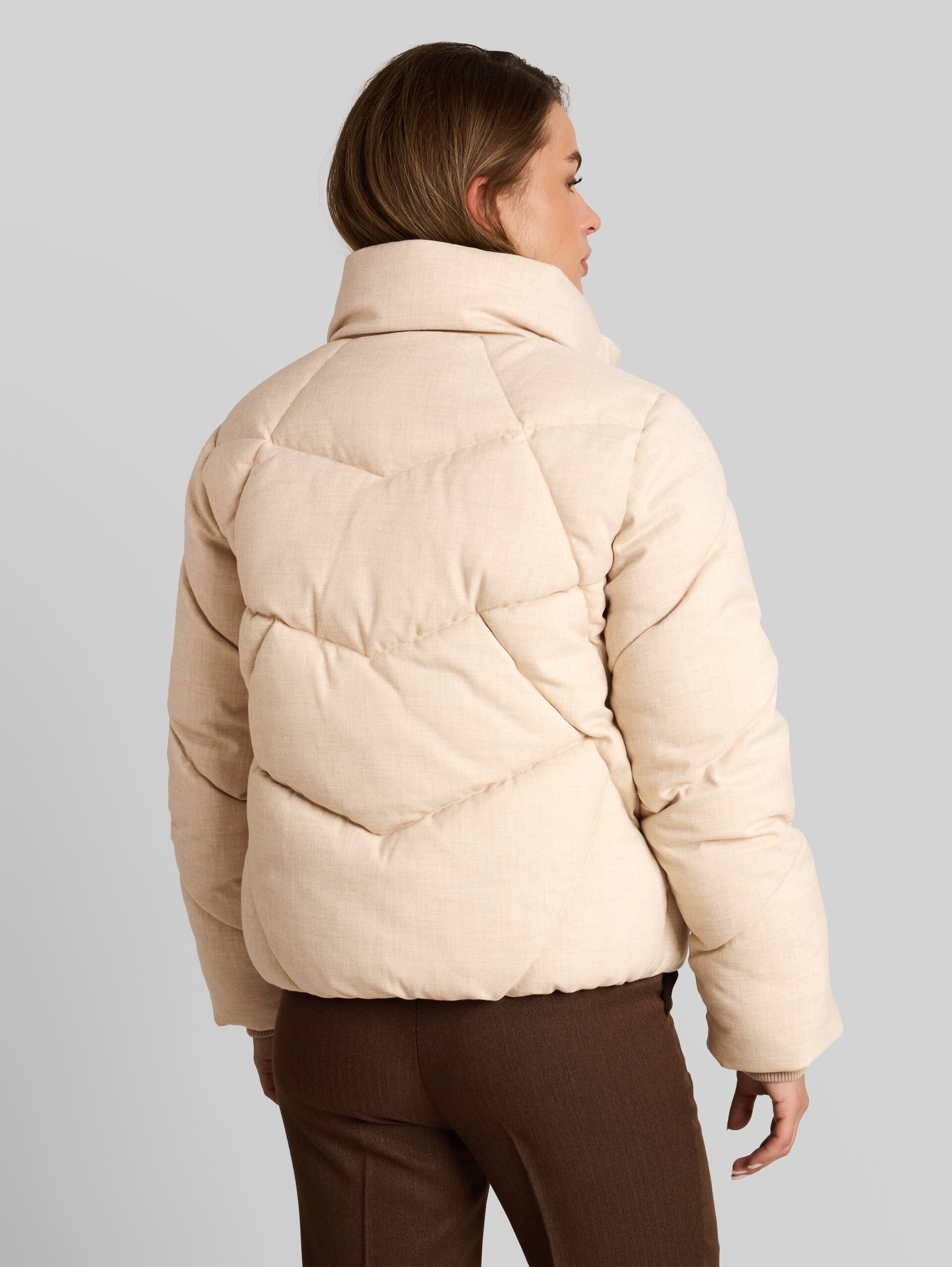 Doudoune en matière déperlante - soft taupe grey melange - Vue arrière du modèle
