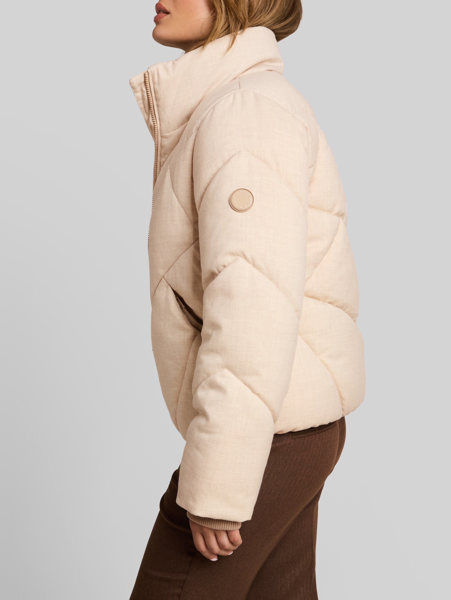 Doudoune en matière déperlante - soft taupe grey melange - Vue détaillée du modèle