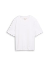 Nicht ausgewählt, Boxy Fit T-Shirt mit Stickerei von Tom Tailor, weiß