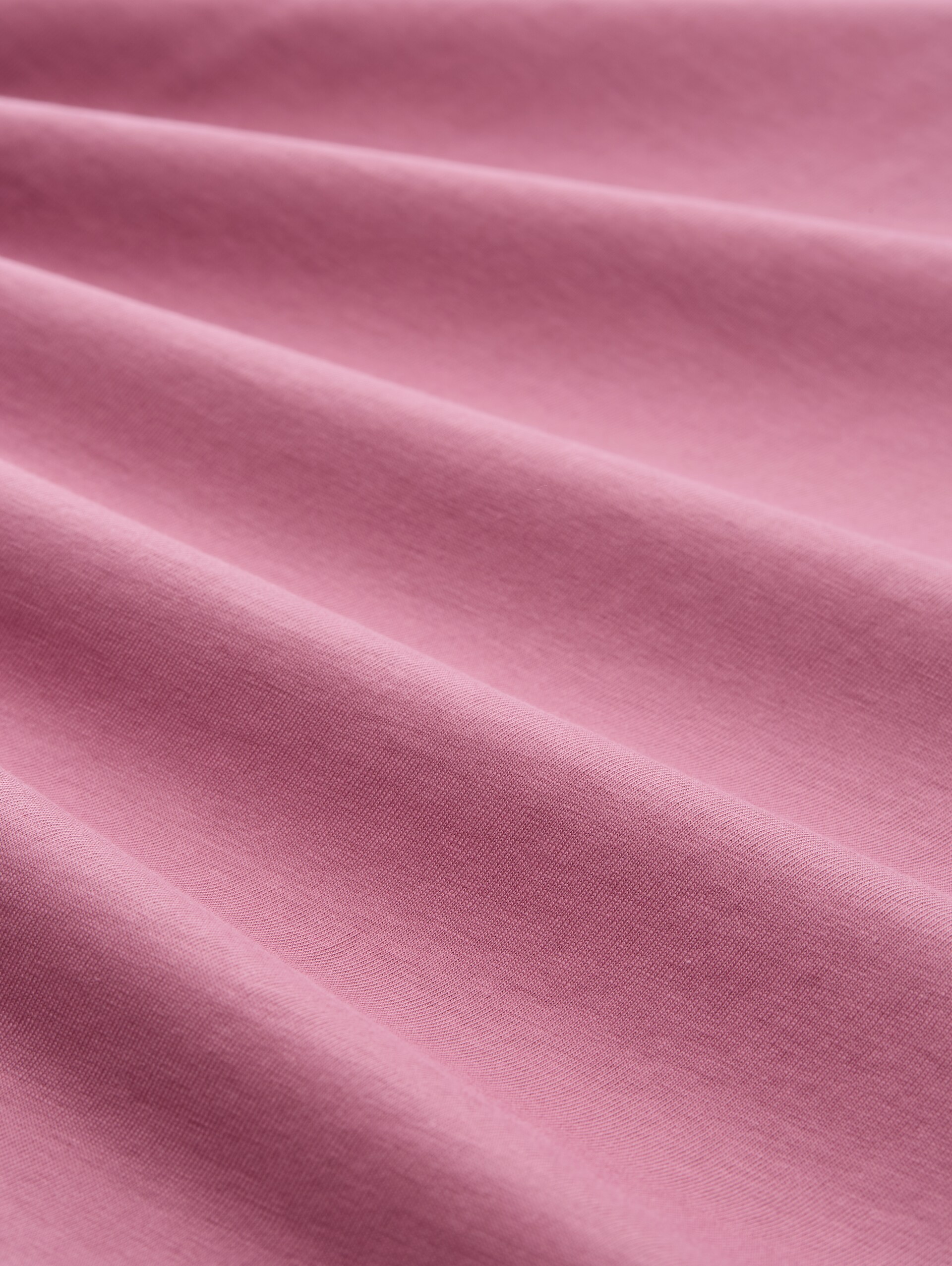 Boxy Fit T-Shirt mit Stickerei - dusty berry - Material-Ansicht