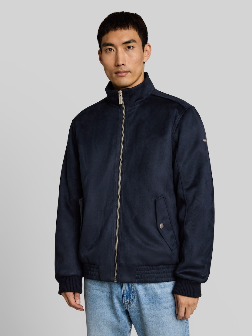 Blouson Jacke in Wildleder-Optik von Men, sky captain blue