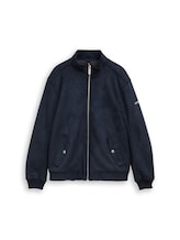 Ausgewählt, Blouson Jacke in Wildleder-Optik von Tom Tailor, blau