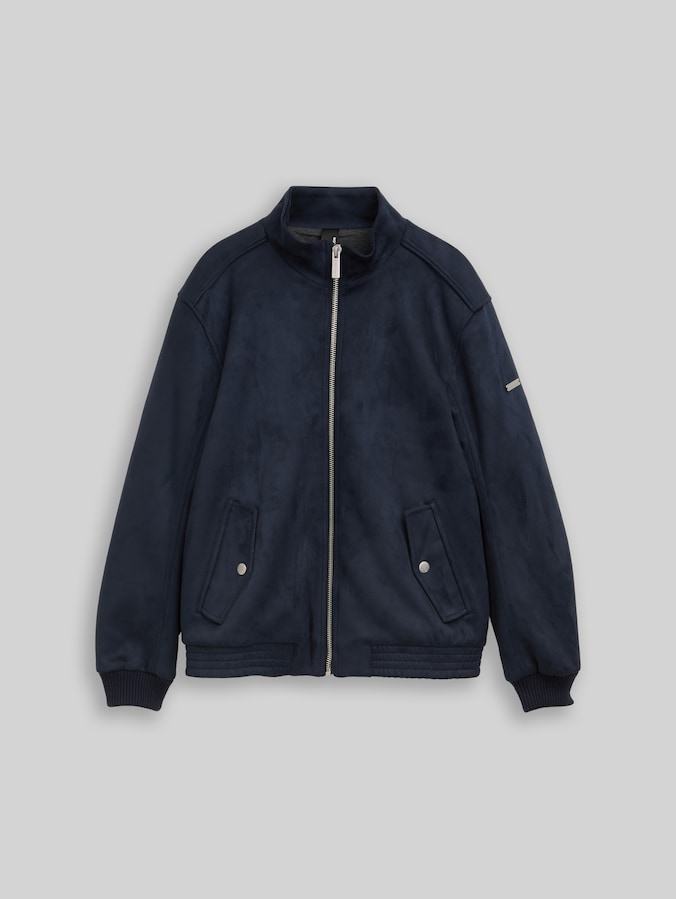 Blouson-jas in suède-look door Men, sky captain blue